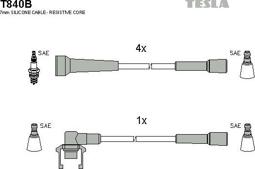 TESLA T840B - Set kablova za paljenje www.molydon.hr