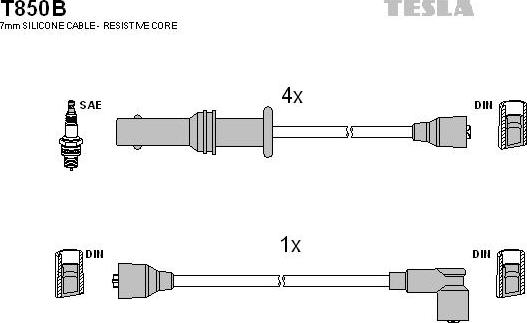 TESLA T850B - Set kablova za paljenje www.molydon.hr