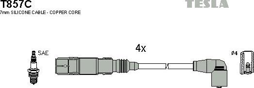 TESLA T857C - Set kablova za paljenje www.molydon.hr