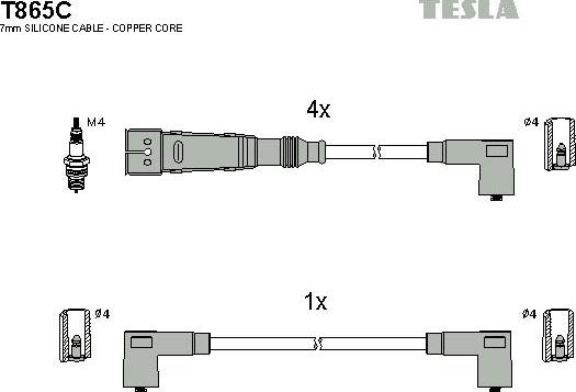 TESLA T865C - Set kablova za paljenje www.molydon.hr