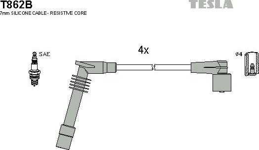 TESLA T862B - Set kablova za paljenje www.molydon.hr