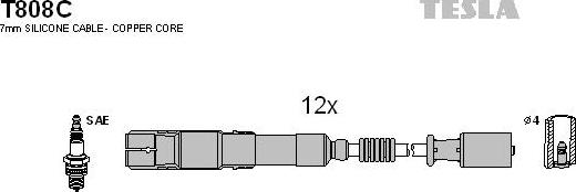 TESLA T808C - Set kablova za paljenje www.molydon.hr
