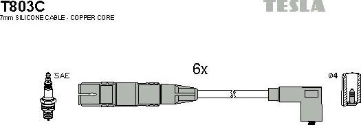 TESLA T803C - Set kablova za paljenje www.molydon.hr