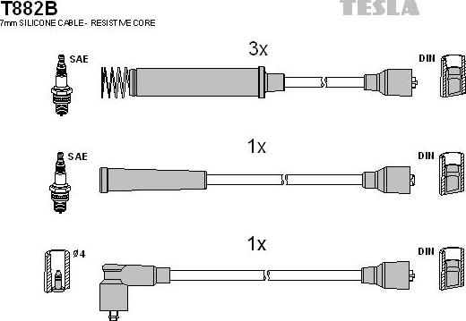 TESLA T882B - Set kablova za paljenje www.molydon.hr