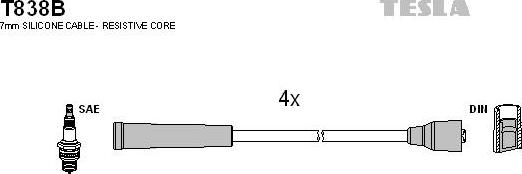 TESLA T838B - Set kablova za paljenje www.molydon.hr