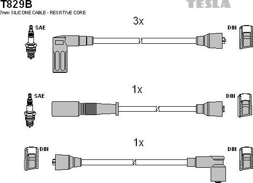 TESLA T829B - Set kablova za paljenje www.molydon.hr