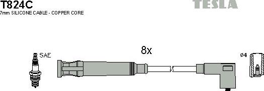 TESLA T824C - Set kablova za paljenje www.molydon.hr