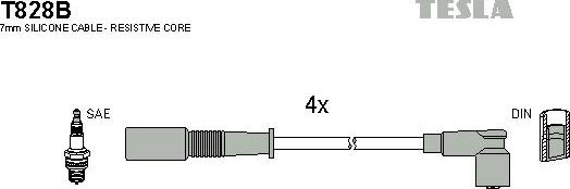 TESLA T828B - Set kablova za paljenje www.molydon.hr