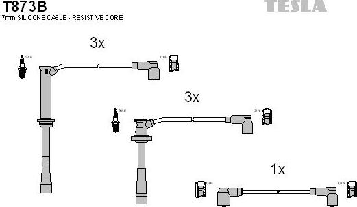 TESLA T873B - Set kablova za paljenje www.molydon.hr