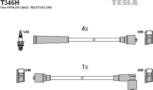TESLA T346H - Set kablova za paljenje www.molydon.hr