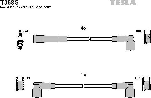 TESLA T368S - Set kablova za paljenje www.molydon.hr