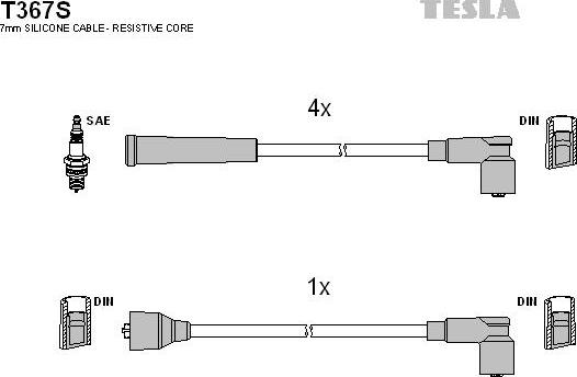 TESLA T367S - Set kablova za paljenje www.molydon.hr