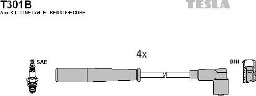 TESLA T301B - Set kablova za paljenje www.molydon.hr