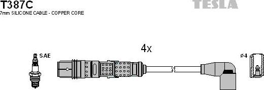 TESLA T387C - Set kablova za paljenje www.molydon.hr