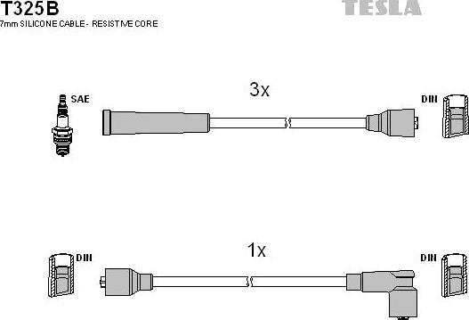 TESLA T325B - Set kablova za paljenje www.molydon.hr