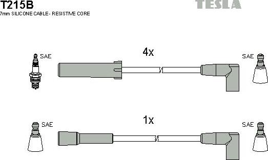 TESLA T215B - Set kablova za paljenje www.molydon.hr