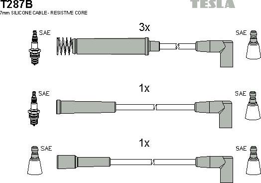 TESLA T287B - Set kablova za paljenje www.molydon.hr