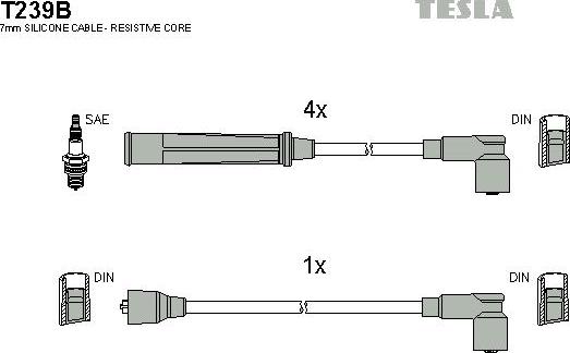 TESLA T239B - Set kablova za paljenje www.molydon.hr