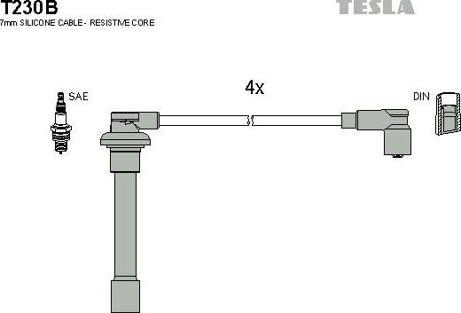 TESLA T230B - Set kablova za paljenje www.molydon.hr