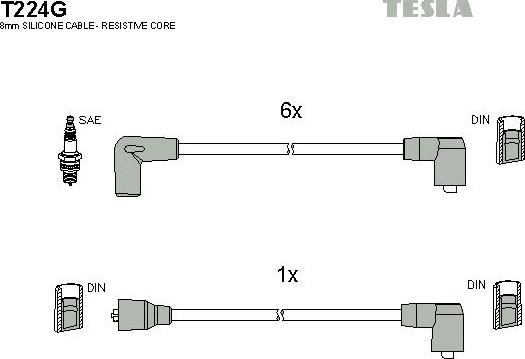 TESLA T224G - Set kablova za paljenje www.molydon.hr