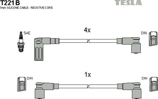 TESLA T221B - Set kablova za paljenje www.molydon.hr