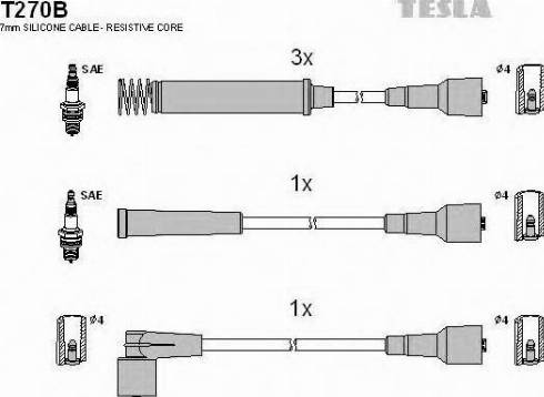 TESLA T270B - Set kablova za paljenje www.molydon.hr