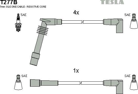 TESLA T277B - Set kablova za paljenje www.molydon.hr