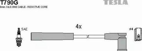 TESLA T790G - Set kablova za paljenje www.molydon.hr