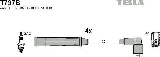 TESLA T797B - Set kablova za paljenje www.molydon.hr