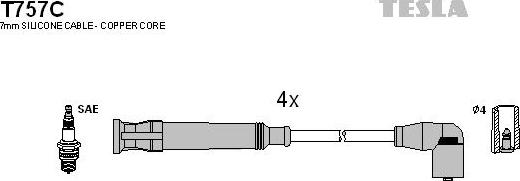 TESLA T757C - Set kablova za paljenje www.molydon.hr