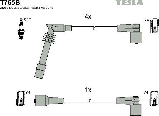 TESLA T765B - Set kablova za paljenje www.molydon.hr