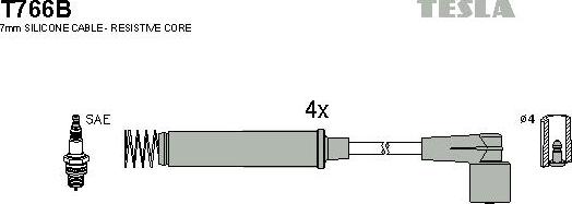 TESLA T766B - Set kablova za paljenje www.molydon.hr