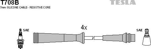 TESLA T708B - Set kablova za paljenje www.molydon.hr