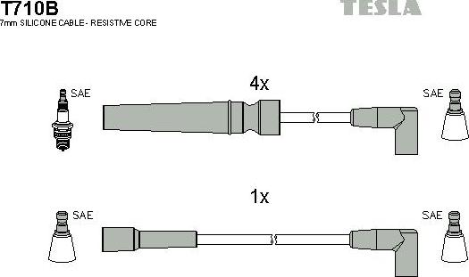 TESLA T710B - Set kablova za paljenje www.molydon.hr