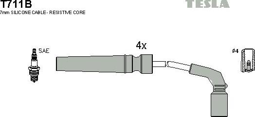 TESLA T711B - Set kablova za paljenje www.molydon.hr