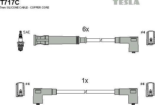 TESLA T717C - Set kablova za paljenje www.molydon.hr