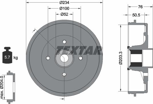 Textar 94045000 - Bubanj kočnica www.molydon.hr