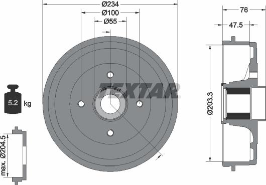 Textar 94045800 - Bubanj kočnica www.molydon.hr