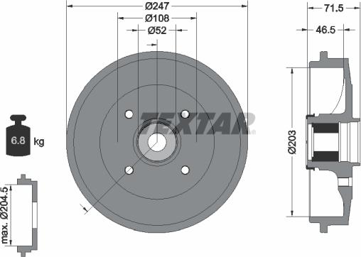 Textar 94041500 - Bubanj kočnica www.molydon.hr