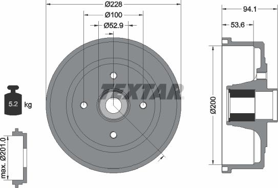 Textar 94041100 - Bubanj kočnica www.molydon.hr