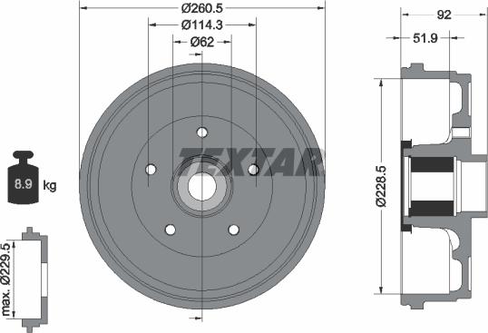 Textar 94047500 - Bubanj kočnica www.molydon.hr