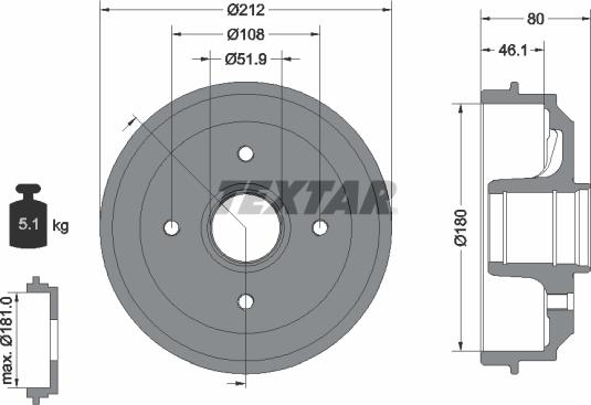 Textar 94014200 - Bubanj kočnica www.molydon.hr