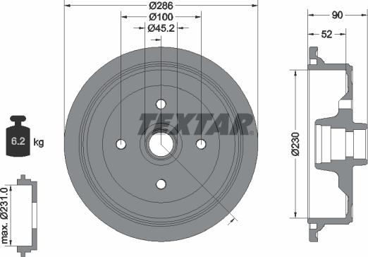 Textar 94011500 - Bubanj kočnica www.molydon.hr