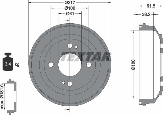 Textar 94017500 - Bubanj kočnica www.molydon.hr