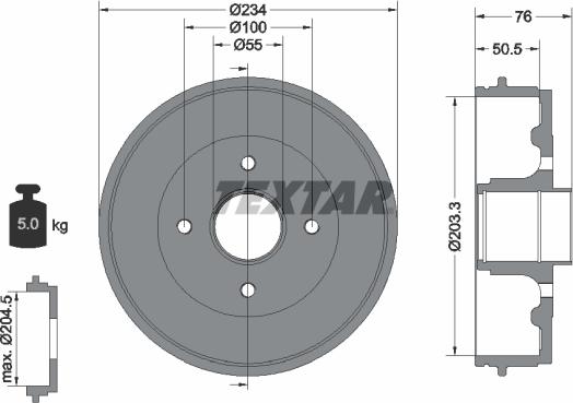 Textar 94017000 - Bubanj kočnica www.molydon.hr