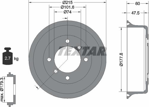 Textar 94017100 - Bubanj kočnica www.molydon.hr