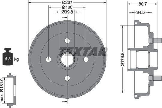 Textar 94017800 - Bubanj kočnica www.molydon.hr