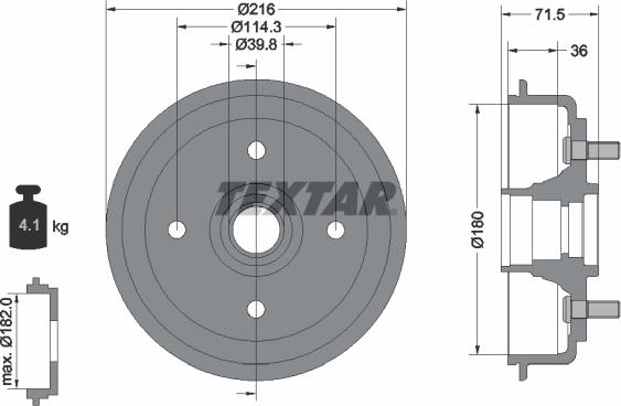 Textar 94030200 - Bubanj kočnica www.molydon.hr