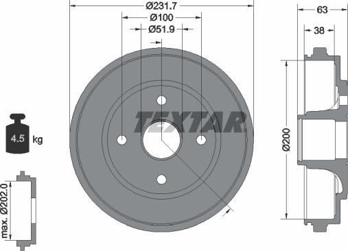 Textar 94033200 - Bubanj kočnica www.molydon.hr