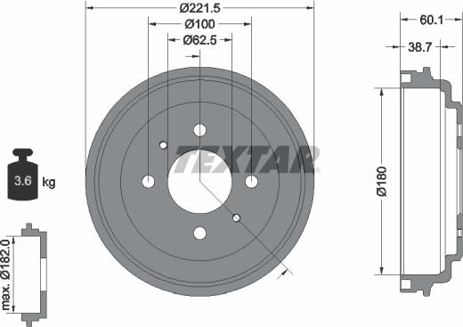 Textar 94037600 - Bubanj kočnica www.molydon.hr